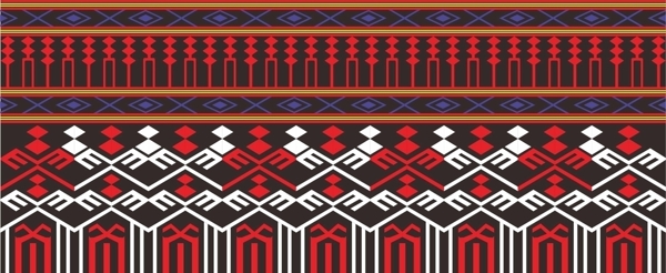 少数民族黎族织锦纹样矢量素材图片