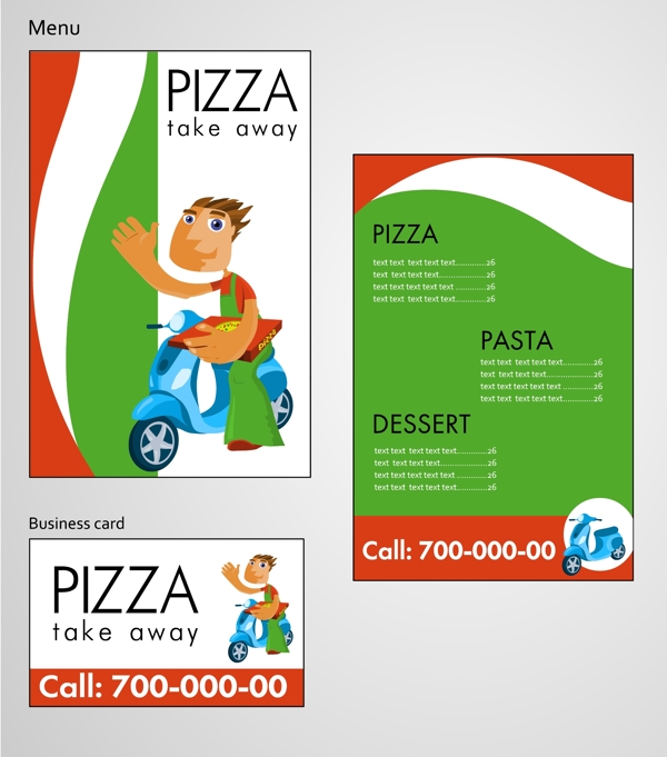 Pizza店广告宣传单模板