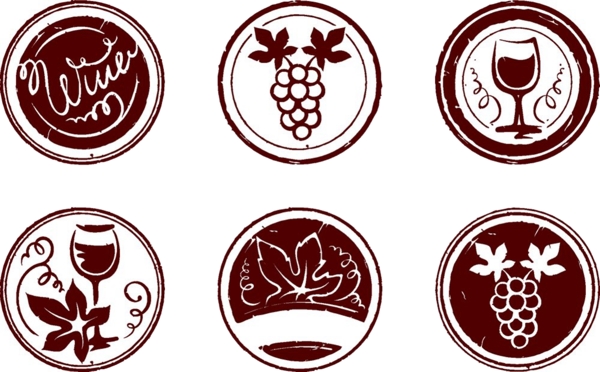 红酒标志徽章图片