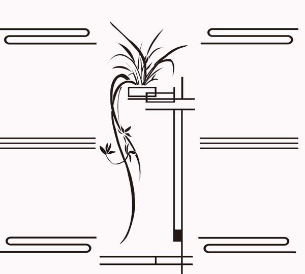 兰花移门图案图片