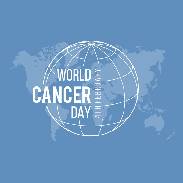 蓝色背景世界癌症日