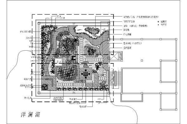 某别墅屋顶花园CAD图纸