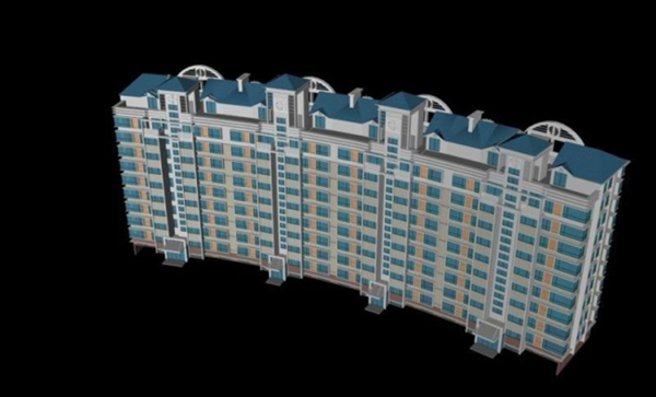 MAX住宅建筑俯视图3D模型