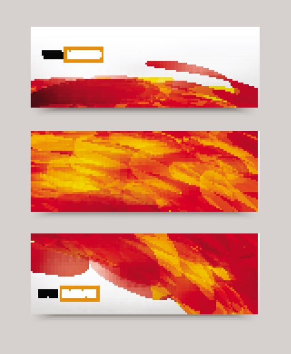 火红绚丽横幅设计