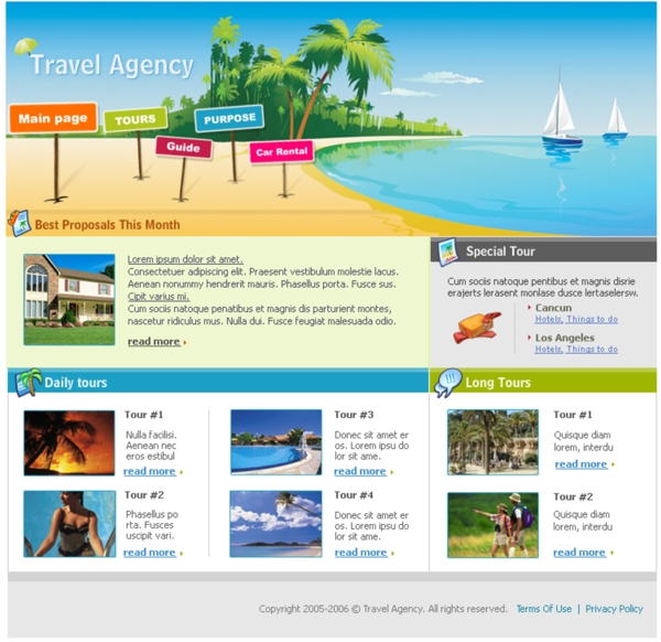 环球旅行社网页模板