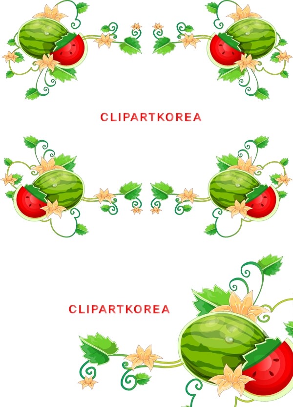 韩国植物花边边框矢量图10