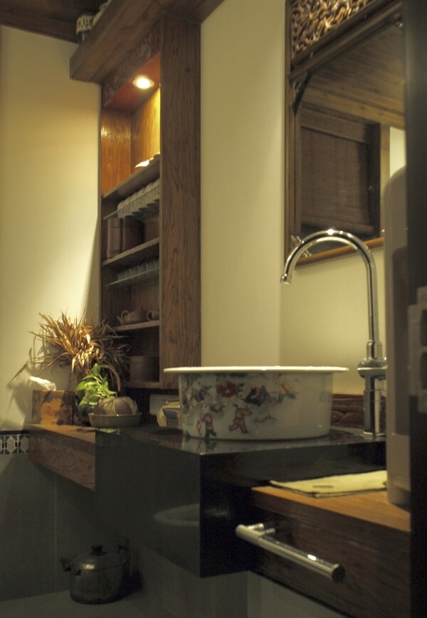 精致风室内设计洗手间台面效果图JPG源文件