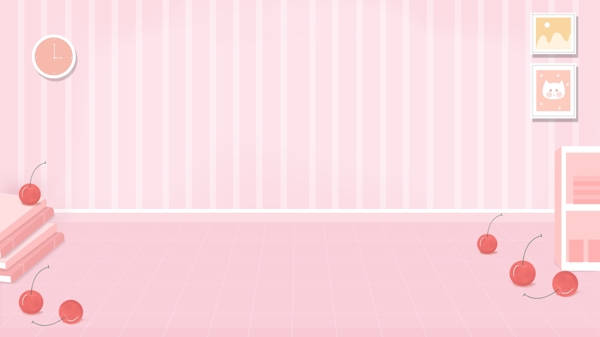 粉色温馨墙壁背景设计