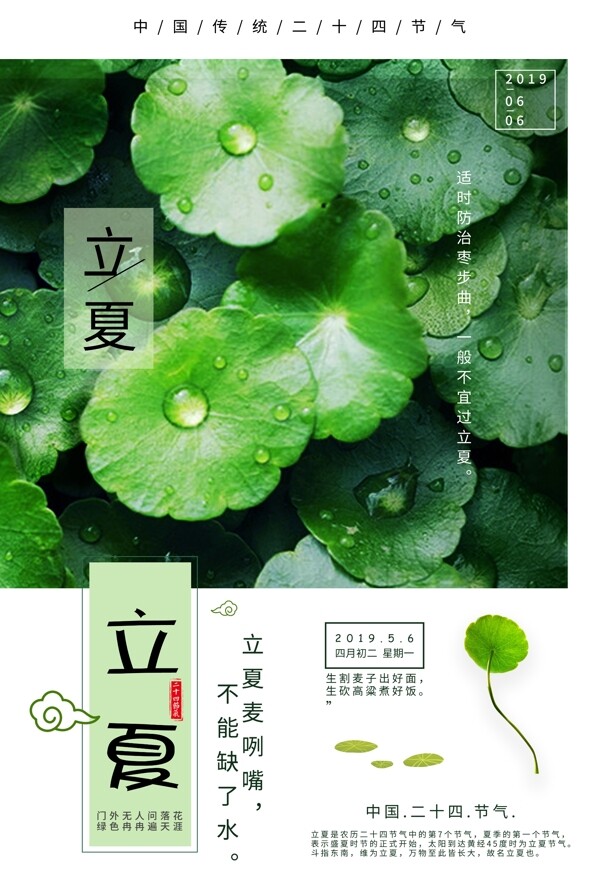 中国传统节气之立夏海报设计