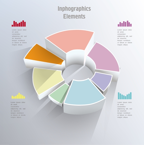 矢量圆形图表设计