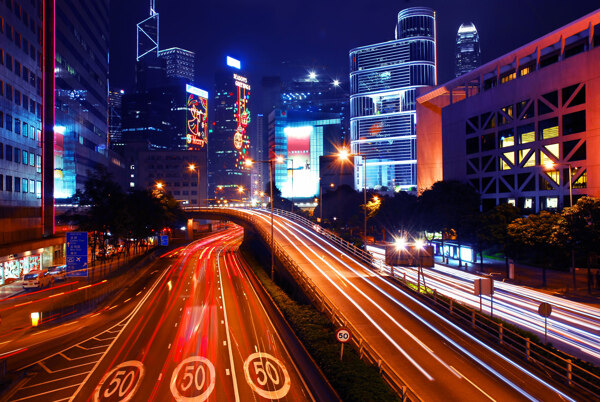 香港城市夜景图片