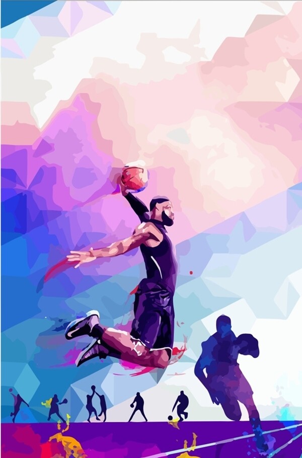篮球运动会校园篮球海报设计
