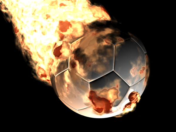 火焰足球图片