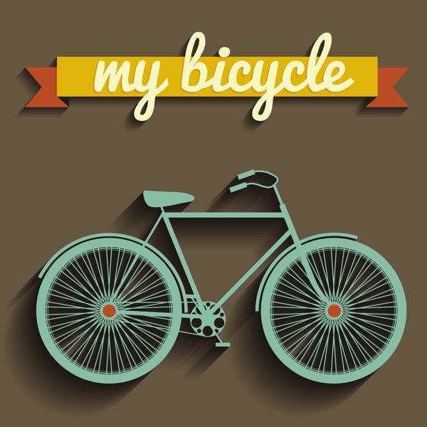 爱心单车自行车卡片