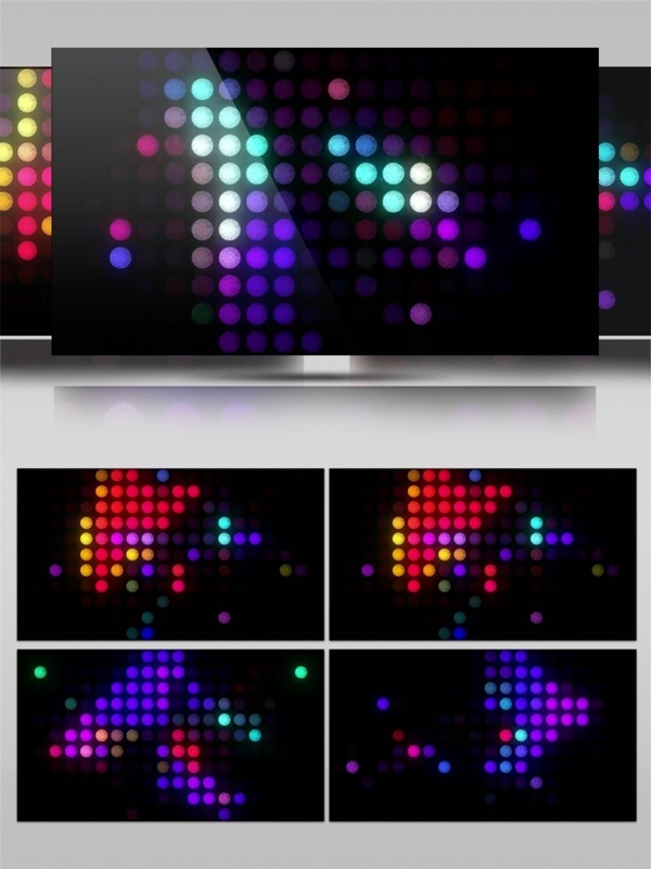 紫色点阵光斑视频素材