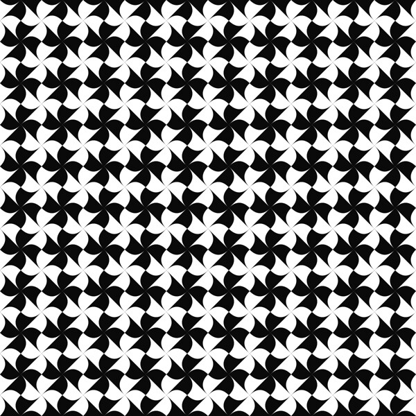 黑白色的几何抽象装饰图案背景