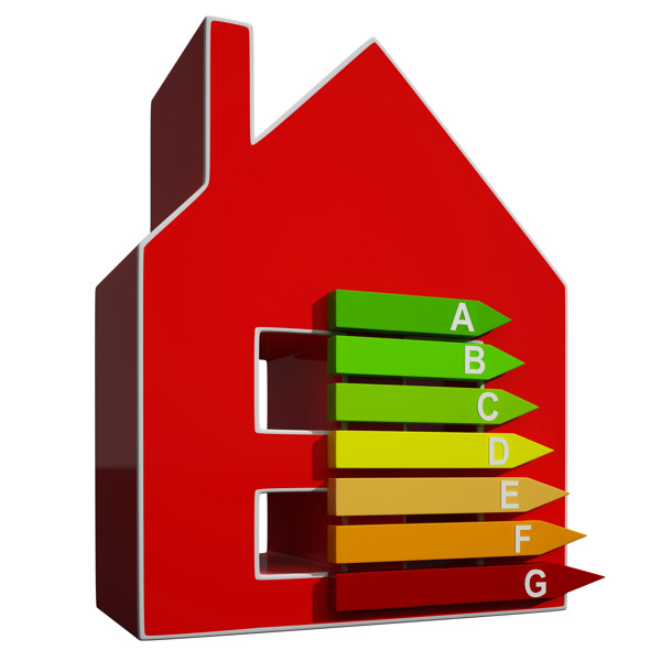 能源效率等级图标意味着有效的房子