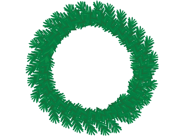 矢量绿色植物圣诞装饰元素