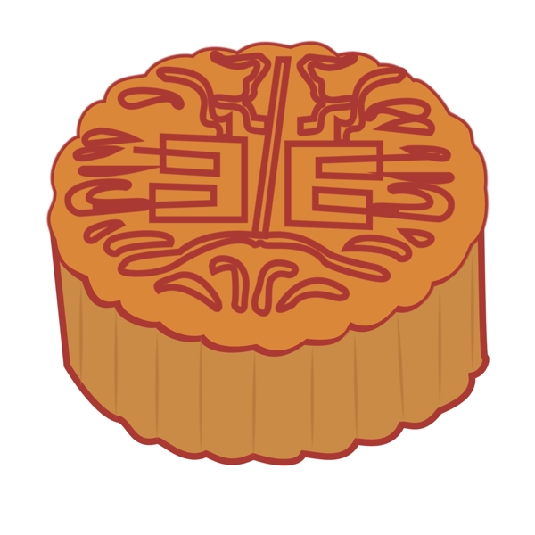 中秋节赏月吃月饼简洁卡通可爱手绘矢量