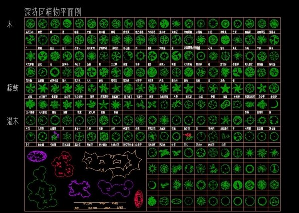 植物CAD图块