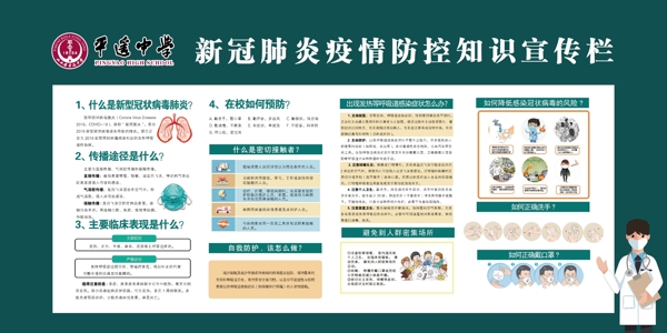 新冠肺炎疫情防控知识宣传栏