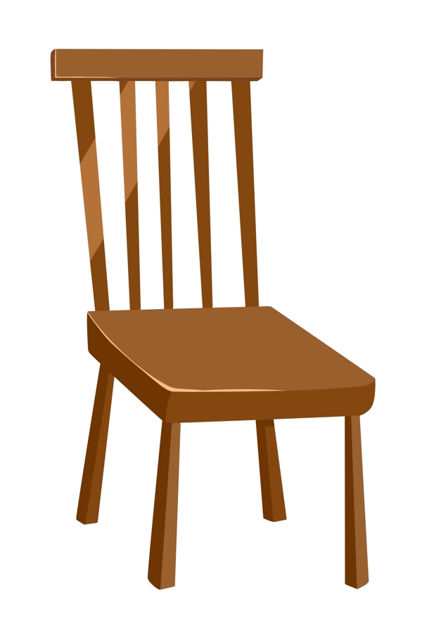 实木的家具椅子插画