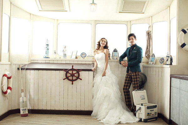 航海主题婚纱摄影图片