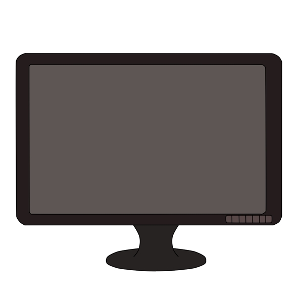 灰色电脑显示器插图