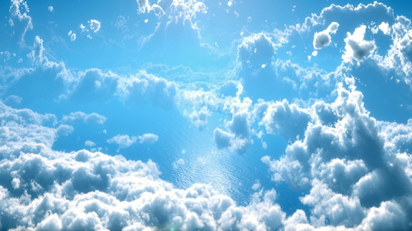 唯美蓝天白云风景图片