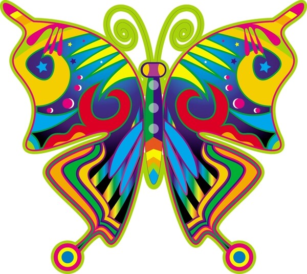 彩色蝴蝶设计元素