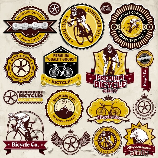 自行车比赛徽章logo