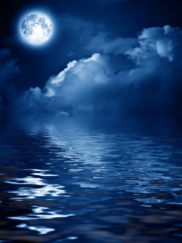 海上夜色图片