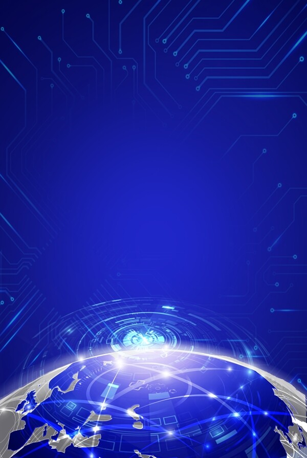 地球蓝色科技5G时代背景