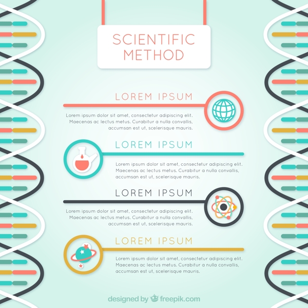 创意DNA科学信息图矢量素材