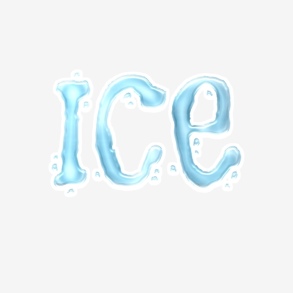 水滴冰抽象字体