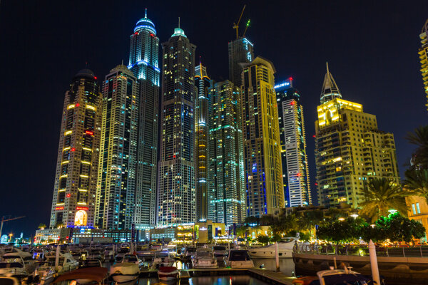 阿联酋迪拜夜景图片