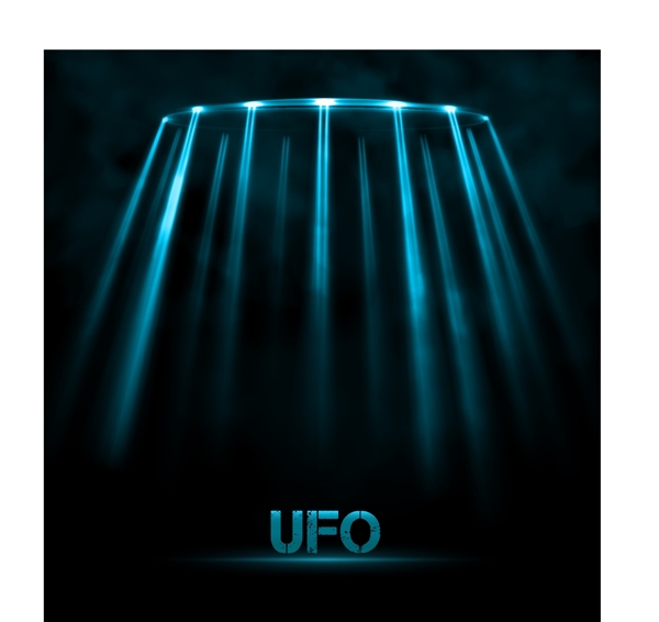 科幻UFO背景矢量素材