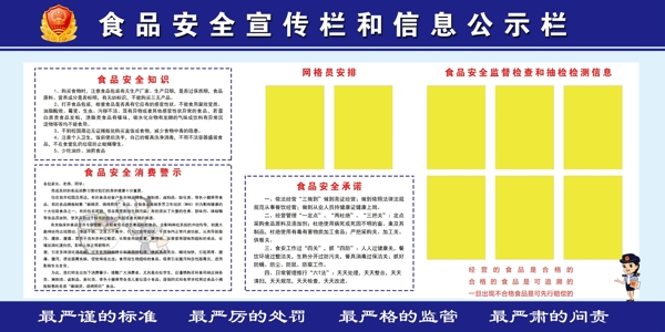 食品安全宣传栏和信息公示栏