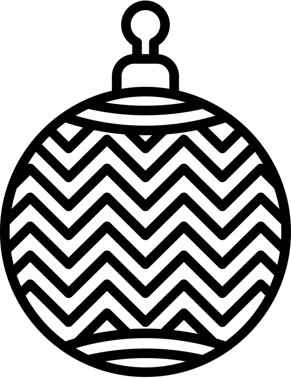 单色圣诞球icon图标