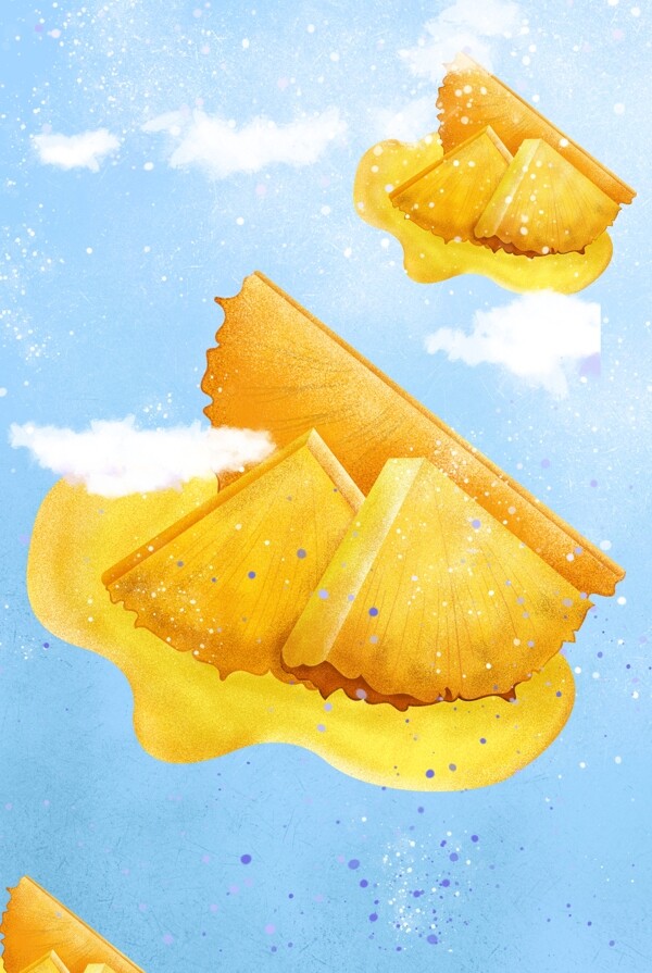 菠萝水果背景图片