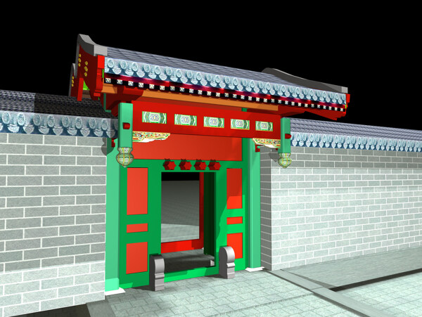 中国古建筑max模型图片
