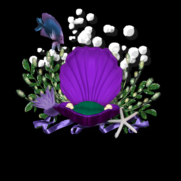 紫色海洋生物PNG元素