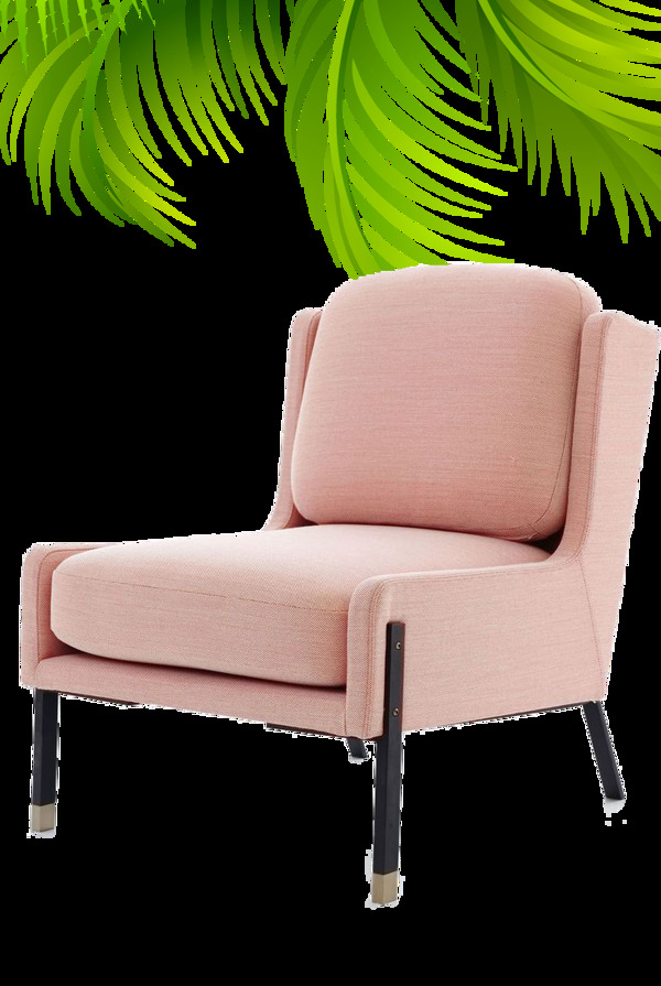 绿色叶子沙发椅素材图片