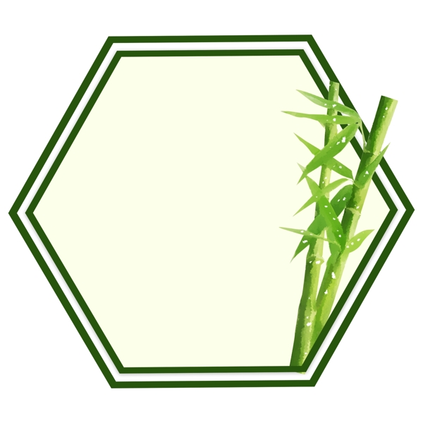 绿色竹子竹竿边框
