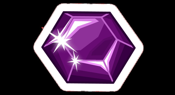 紫色几何钻石png元素