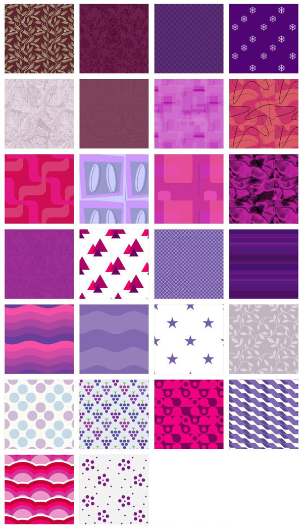 26个无缝的紫色网页背景PNG图片素材