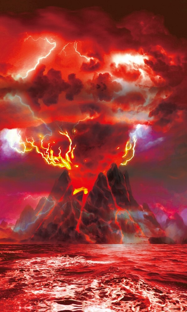 火山爆发图片