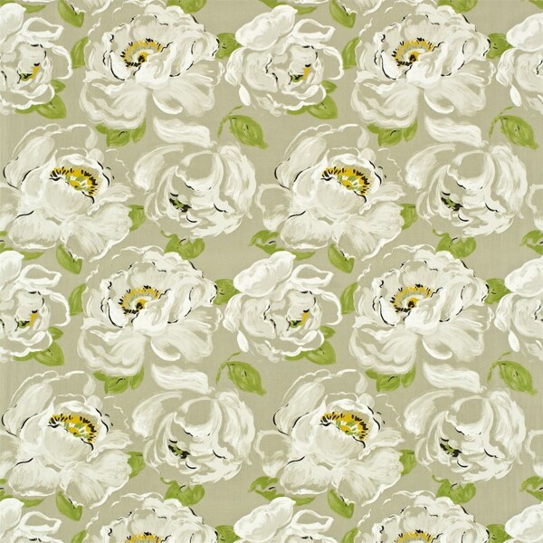 白色花朵花纹布艺壁纸