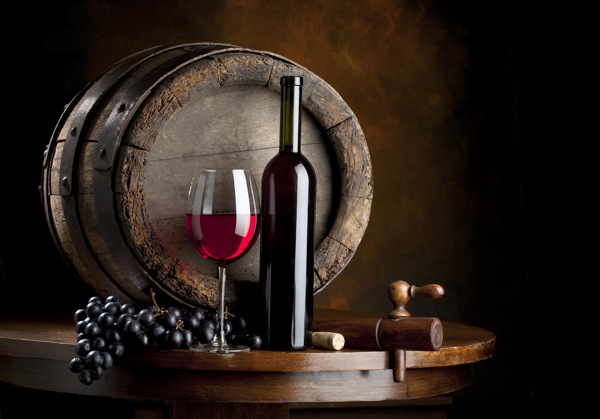 红酒酒瓶酒窖背景海报素材图片