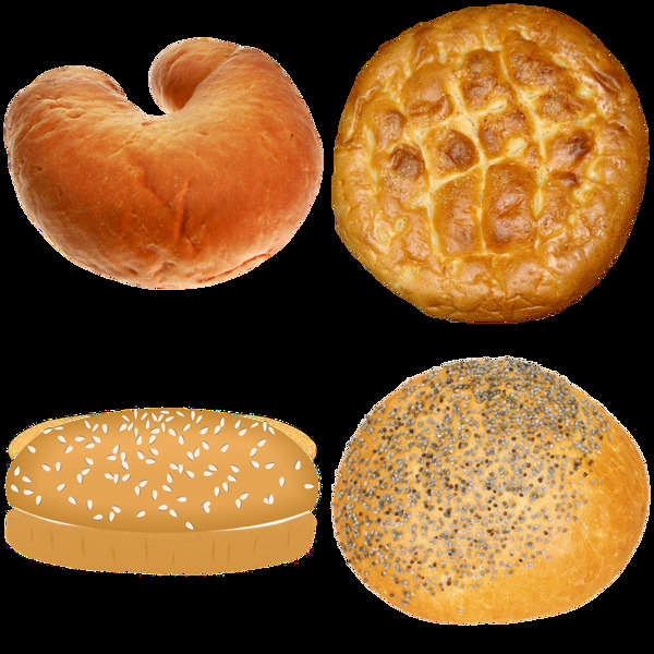 圆形的小面包图片免抠png透明图层素材